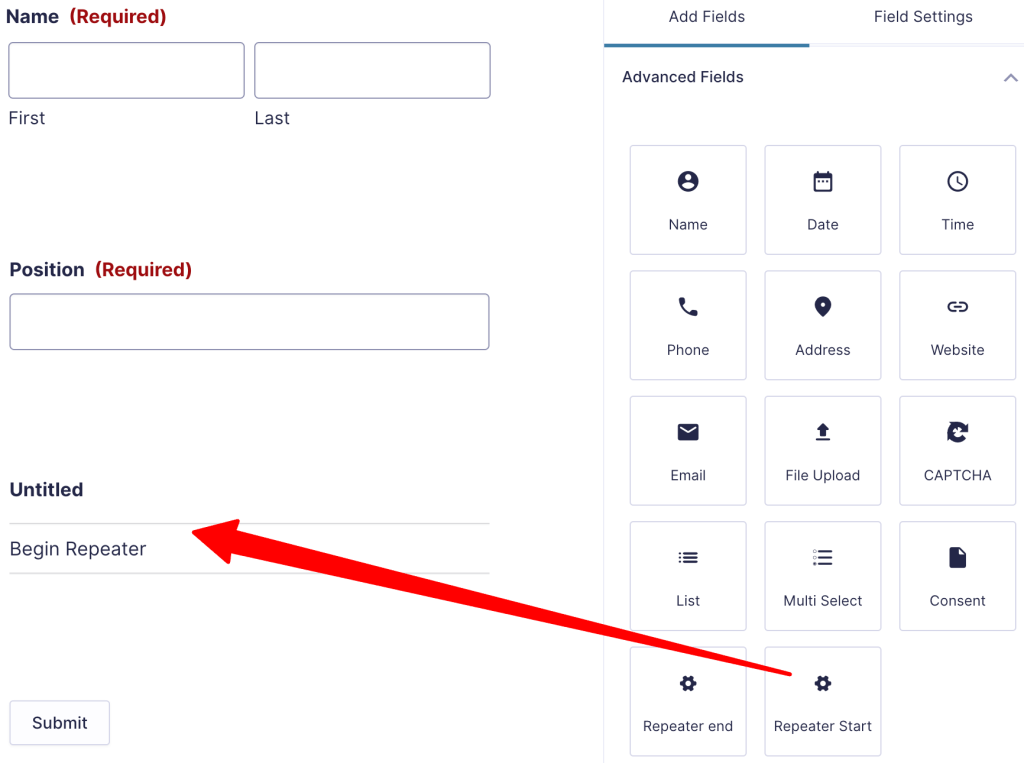 drop down start button