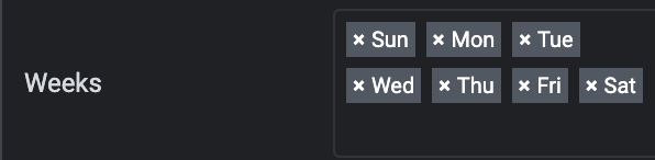 Days of week