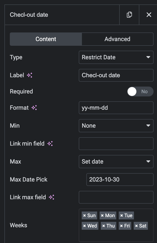 How to link two date pickers?