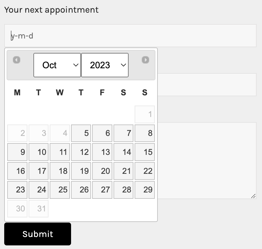 specified range date