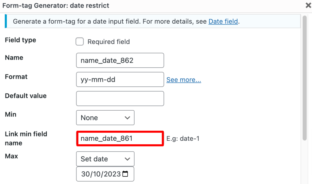 How to link two date pickers?