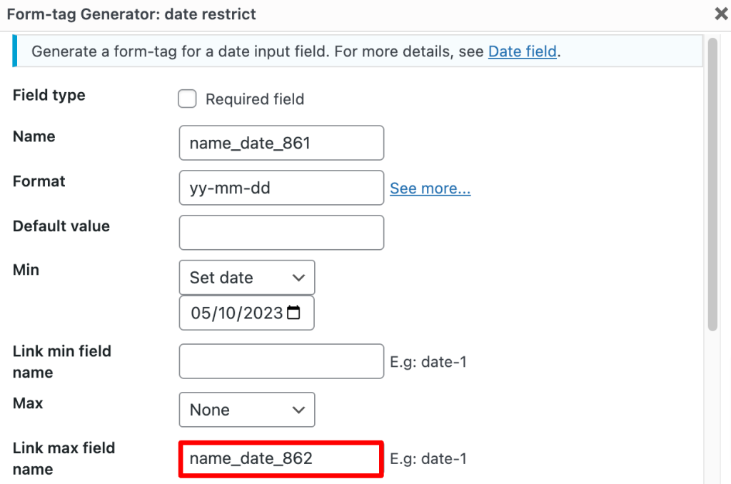 How to link two date pickers?