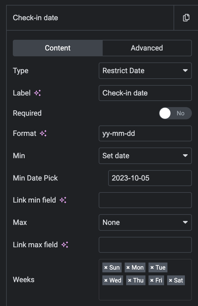 How to link two date pickers?