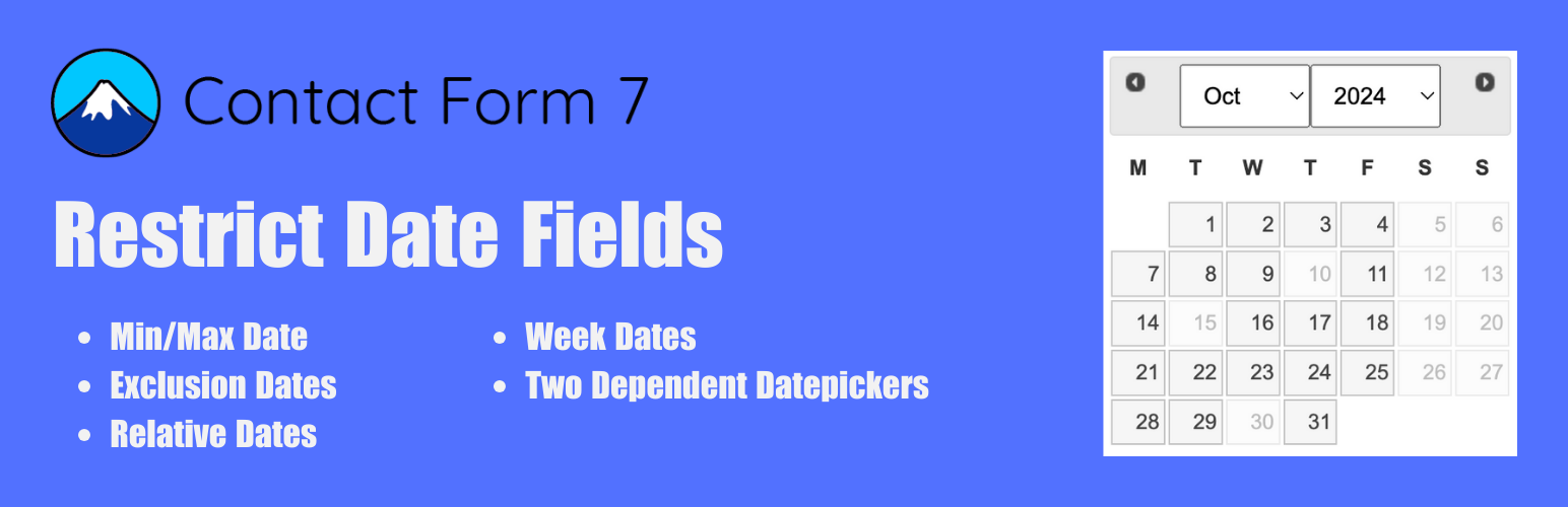 Restricts Date for Contact Form 7 Pro