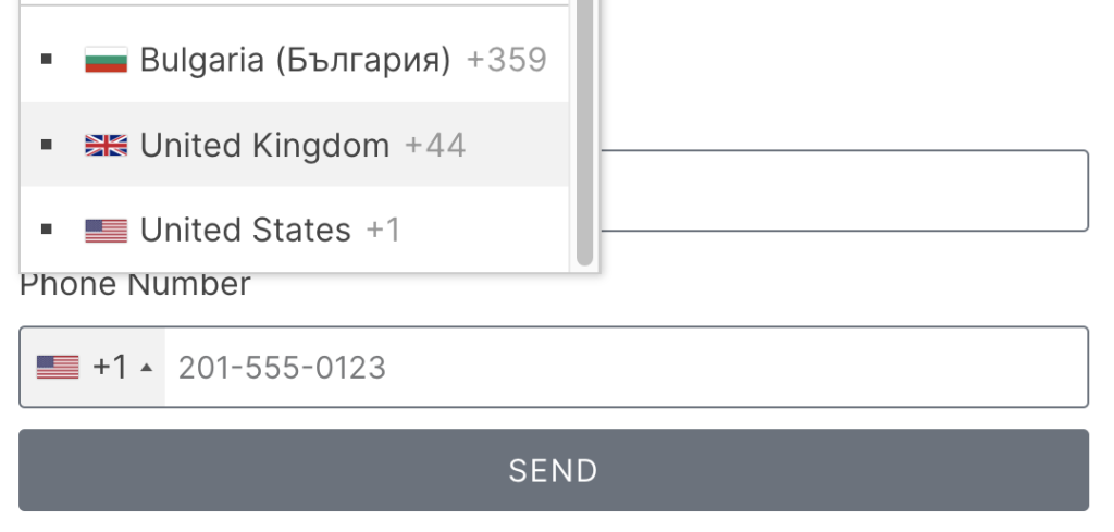 How to set only the selected countries list?