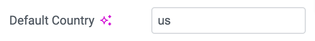 How to set default countries