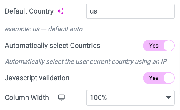 Automatically select the country code based on IP