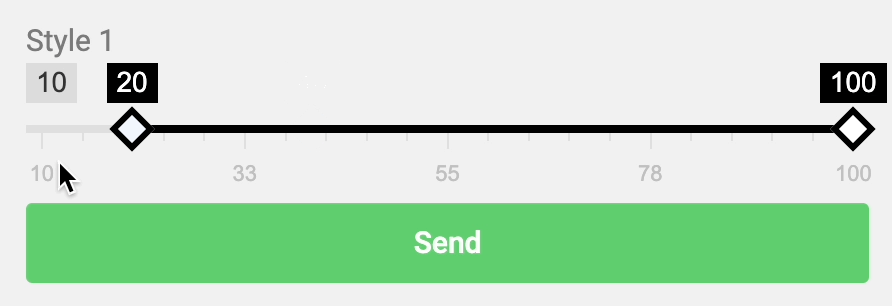 How to set handle control for range slider?