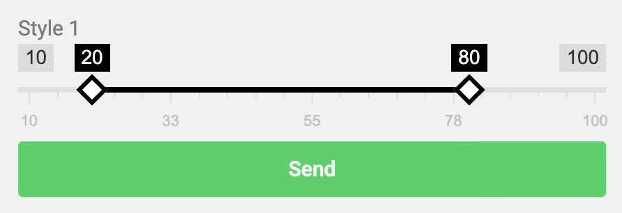How to set handle control for range slider?