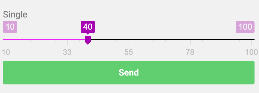 Start point for range slider