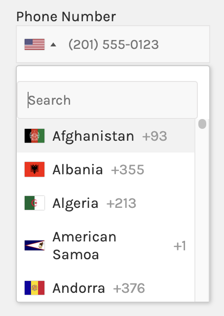 International Telephone Input Field for contact form 7