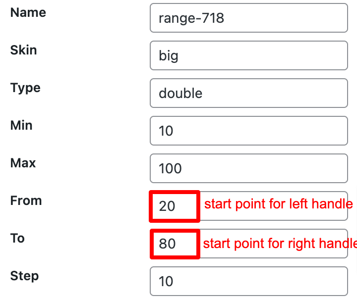 Start point for Double Type