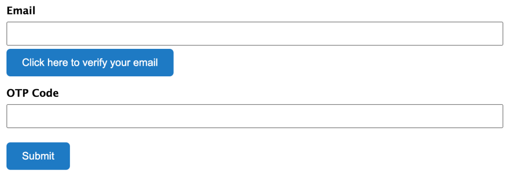Email verification - OTP for Gravity Forms