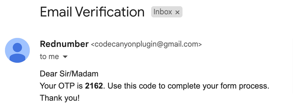 open your email and copy the OTP code.