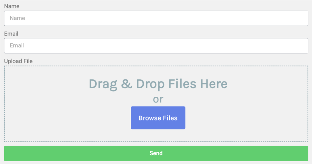 Elementor Drag and Drop Multiple File Upload