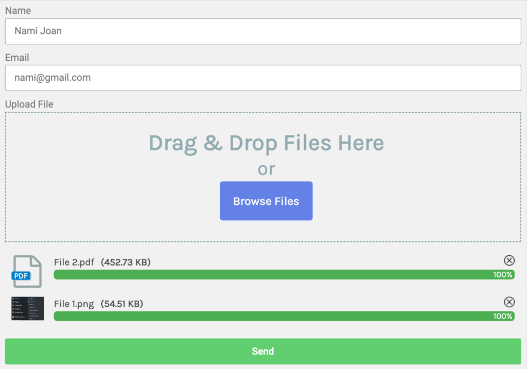 Elementor Multiple File Upload 
