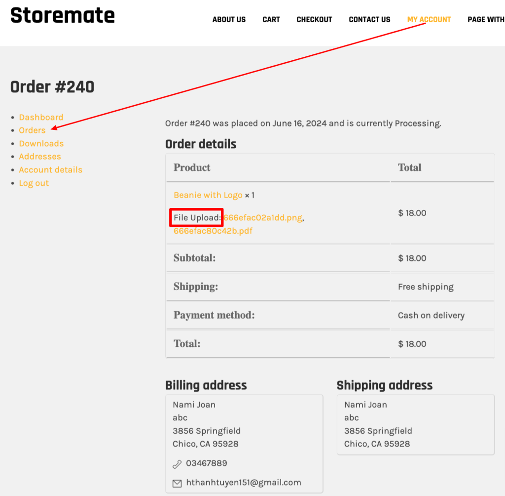 View File Upload for product woocommerce