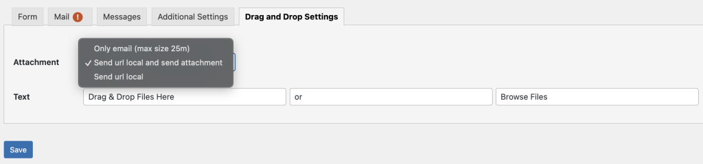 Email upload files attachment for contact form 7
