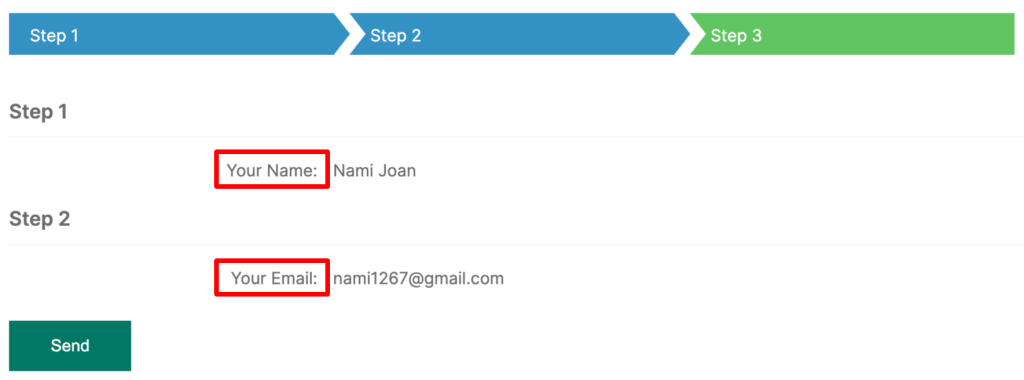 Confirm the last step for contact form 7 multistep 