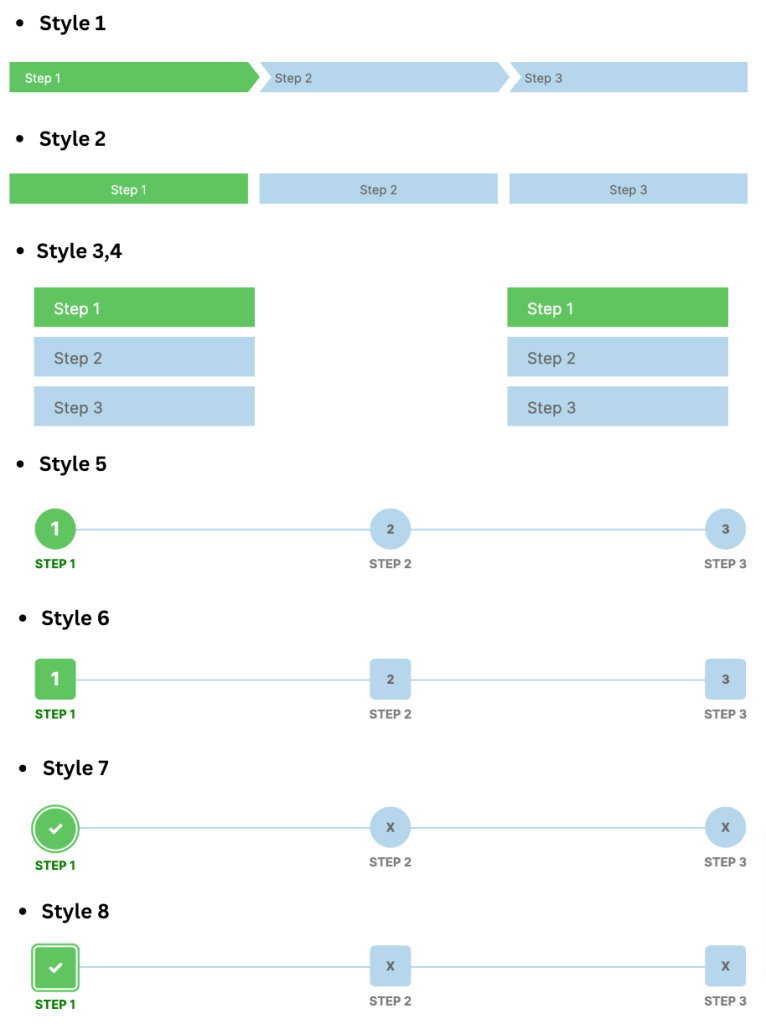 8 Style steps for Contact Form 7 Multi-Step Pro 