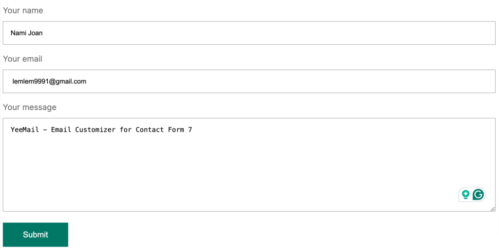 Submit the Form