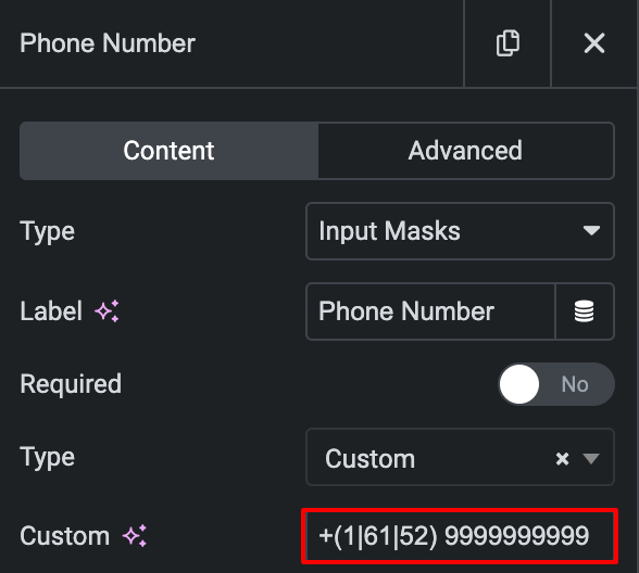 Masking for Multiple Possible Input Values