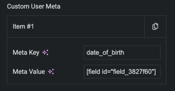 Custom User Meta