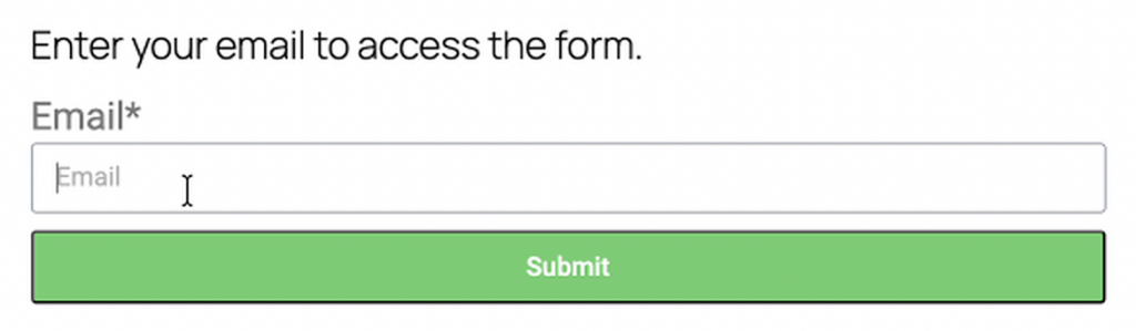 enter email to access the form