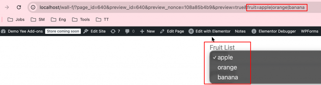 Generate options from URL parameters.
