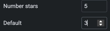 Defines how many star icons are displayed 