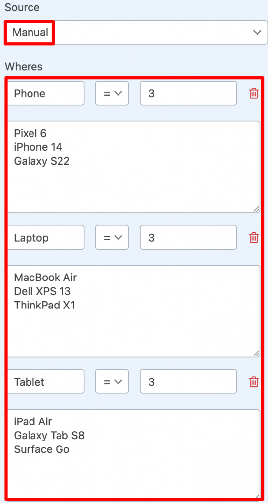 Create a chained select field named Model