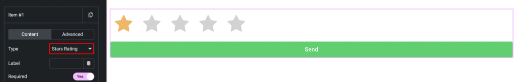 How to Add a Stars Rating Field for elementor form
