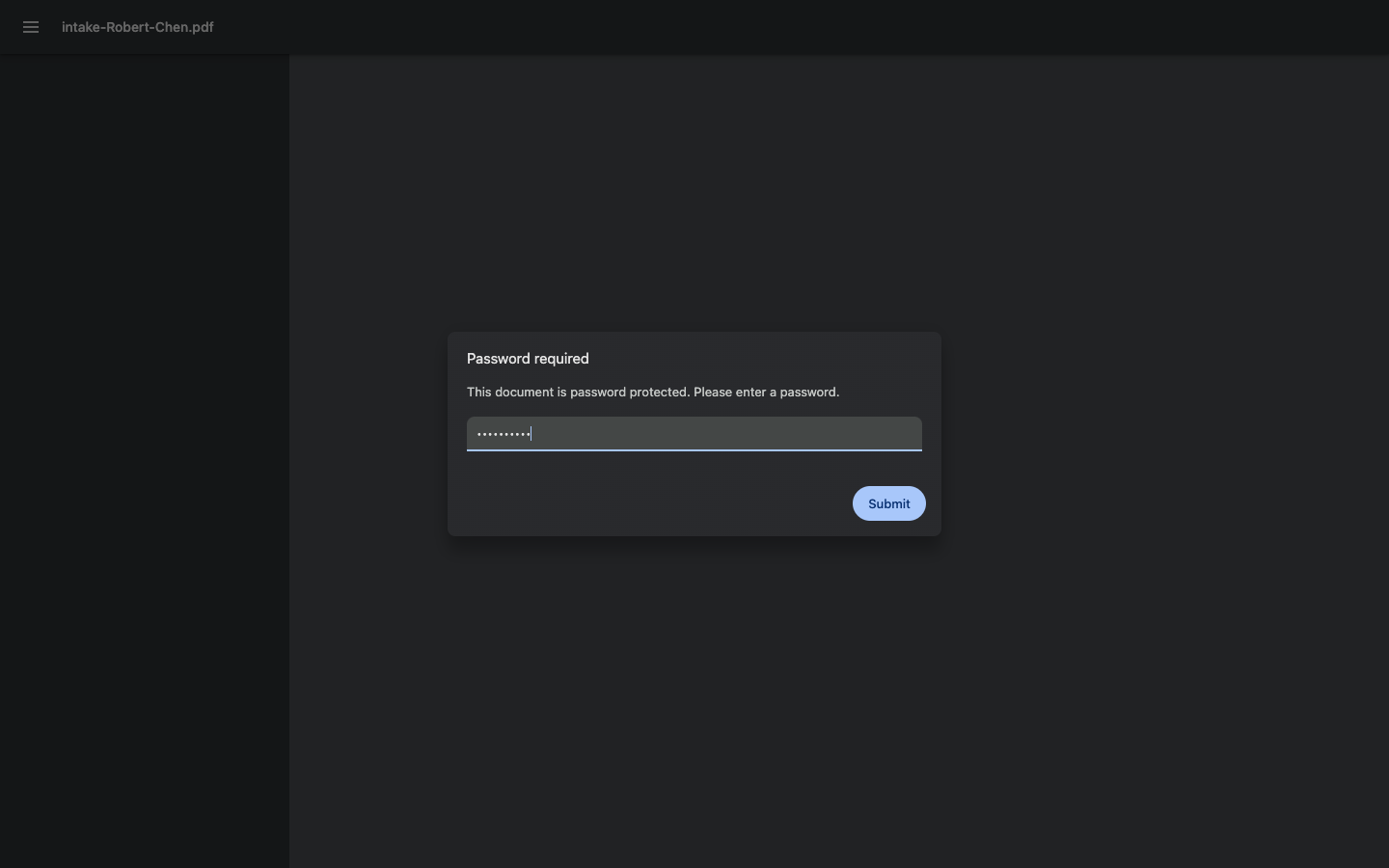 The date of birth typed into the password field